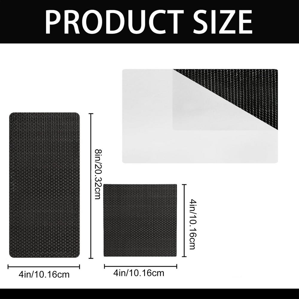 6Pcs/Set Trampoline Patch Repair Kit Self-Adhesive Round Square Rectangular Patches for Repairing Holes Tears in Trampoline Mat