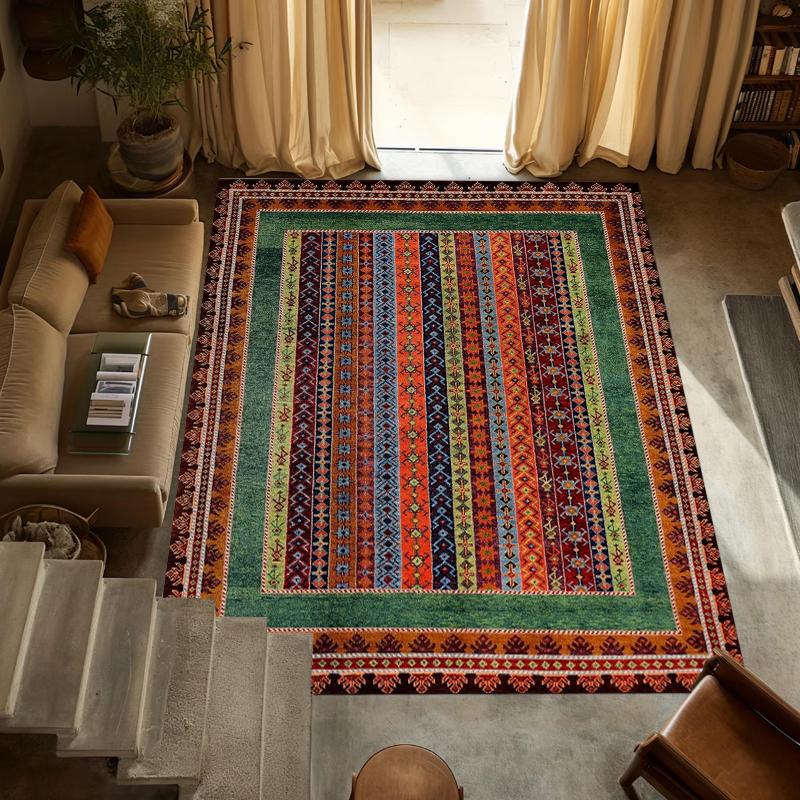Roter Böhmischer Teppich im persischen Stil Luxuriöse große rutschfeste Matte Wohnzimmer und Schlafzimmer Heimdekoration Teppich