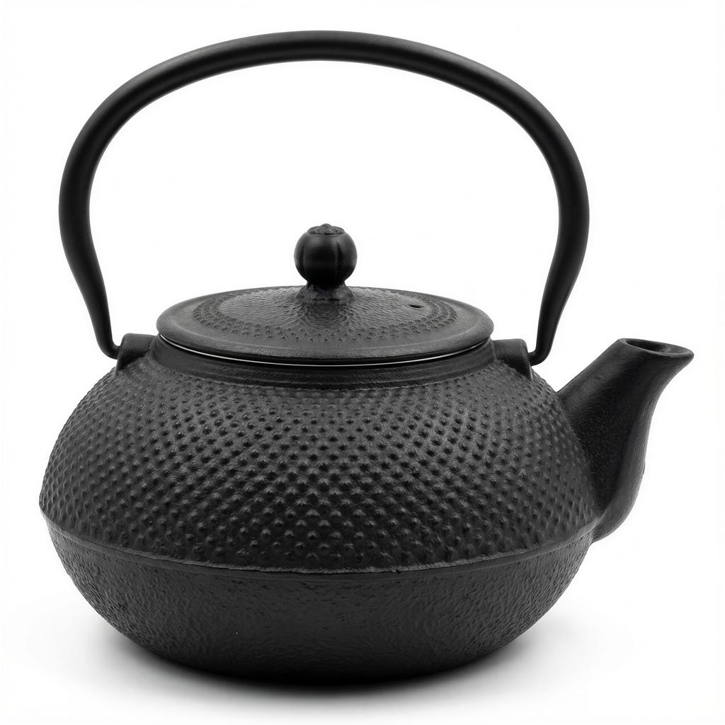 Cast Iron Kettle Black 1.5L Tea And Herb Infuser Enamel