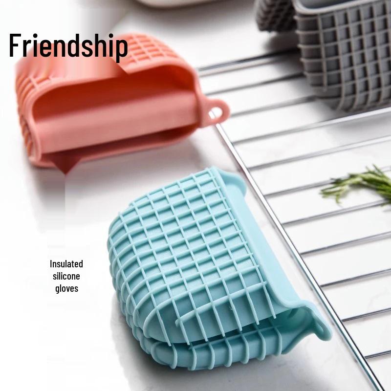 

Силиконовые термостойкие, нескользящие прихватки для духовки для безопасности на кухне Silicone anti-scald glove - random color - single