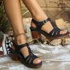 Fashion 2024 Women Summer Trend Comfort Sandals Women Fashion Versatile Heels Shoes Lightweight High Heel Sandals New Shoes for Women