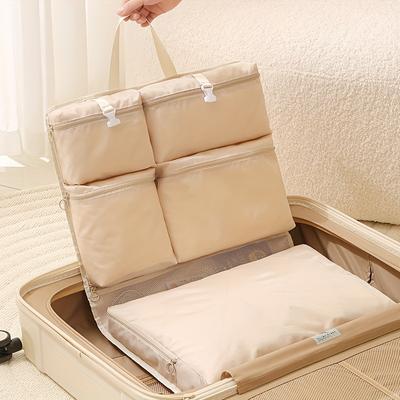 6 Fächer Reise Tragbare Aufbewahrungstasche Koffer Organizer Tasche Hängend Faltbar Gepäck Organizer Tasche Getrennte Stoff Aufbewahrungstasche