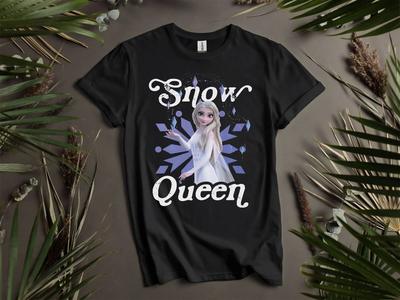 Frozen 2 Elsa Snow Queen Portrait T-shirt T Shirt Men Women Unisex Tshirt K458