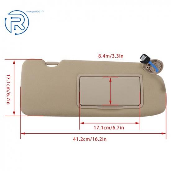 Front Right Side Sunvisor Beige with Lights And Mirror For Honda CR-V 2017-2022