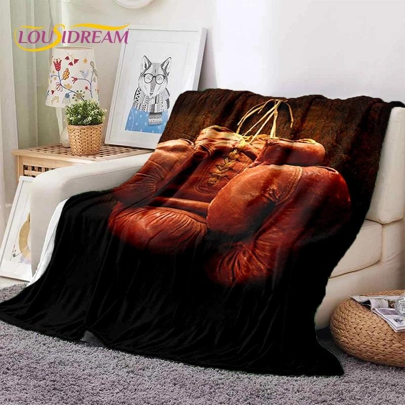 Boxing Gloves Boxer Fight Cartoon Soft Flannel Blanket for Beds Bedroom Sofa Picnic,Throw Blanket for Cover Outdoor Leisure Gift