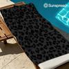 Edgy Black Leopard Print Quick Drying Bath Towel Microfiber beach towel light weight swimming camping yoga beach out
