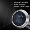 200 Degree Wide Angle Door Peephole Viewer, Metal Housing, Easy Installation, Silver Tone, Adjustable Threaded Tube