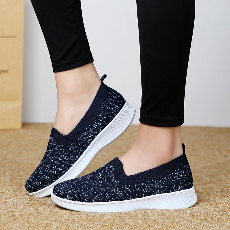Fashion Women Summer Casual Loafers Flat Bottomed Outdoor High-quality Sports Soft Sole Walking Mesh Comfortable Vulcanized Shoes 36-44