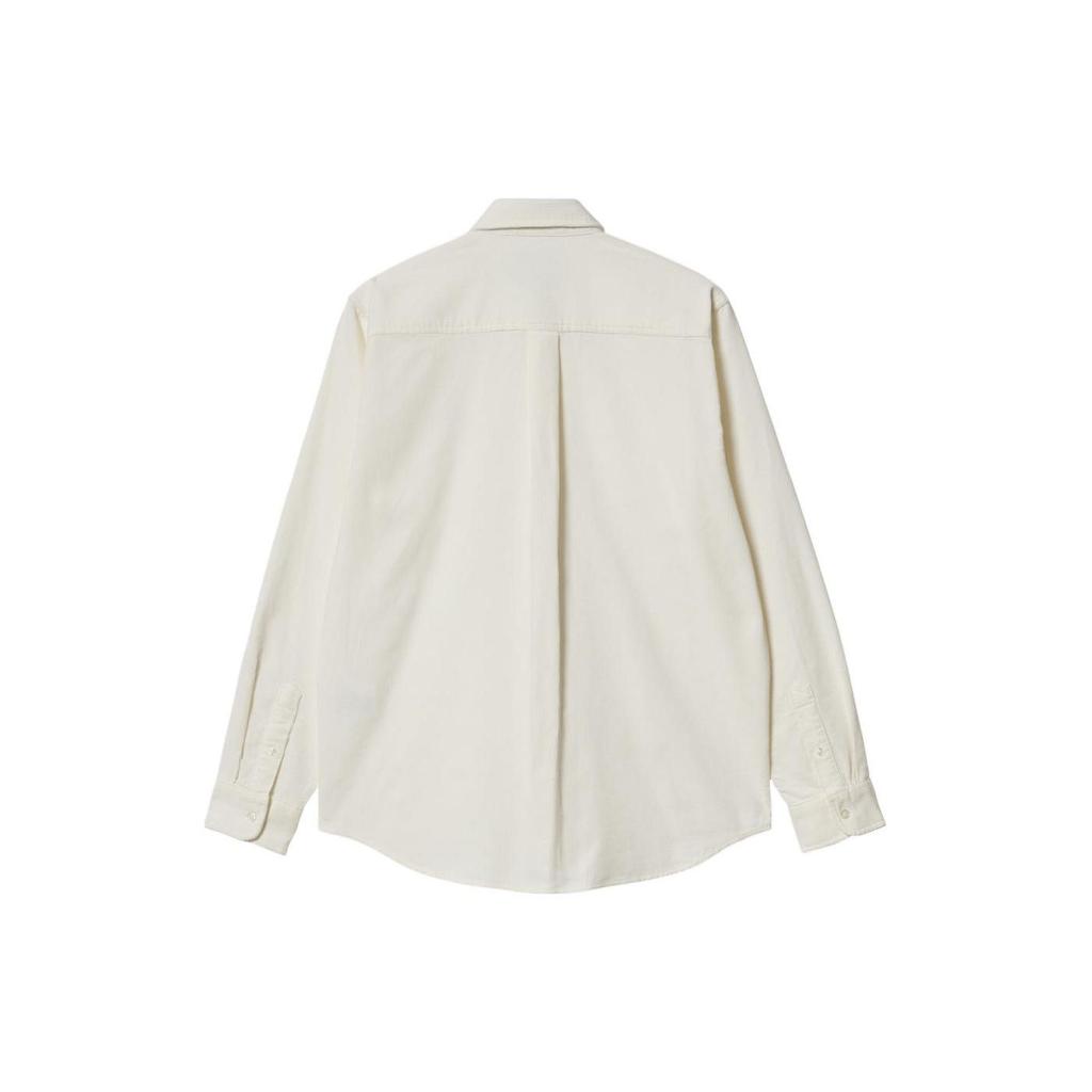 Carhartt WIP SS22 Madison Cord Shirt Logo Single-Breasted Shirt Men Shirts White I030580-0D3-XX