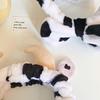 Autumn Winter Women Cow Headband Spa Makeup Adjustable Elastic Head Band Washing Face Spa Makeup Hair Band