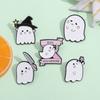 Cartoon Little Ghost Brooch Enamel  Sweet   Halloween Decoration
