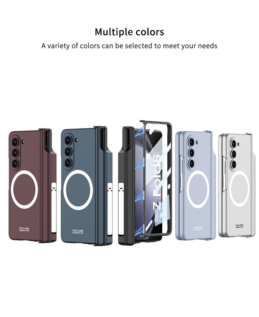 Samsung Z Fold 5 Magnetic Wireless Charging Case - Full Coverage, Creative Design, with Stand