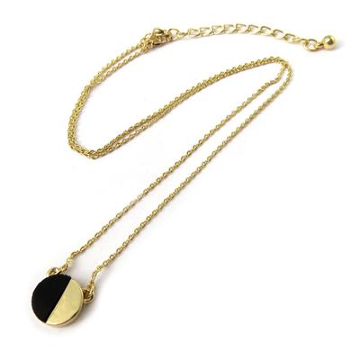 [N8188] - Designer Necklace 'Cléopatra' Black Gold
