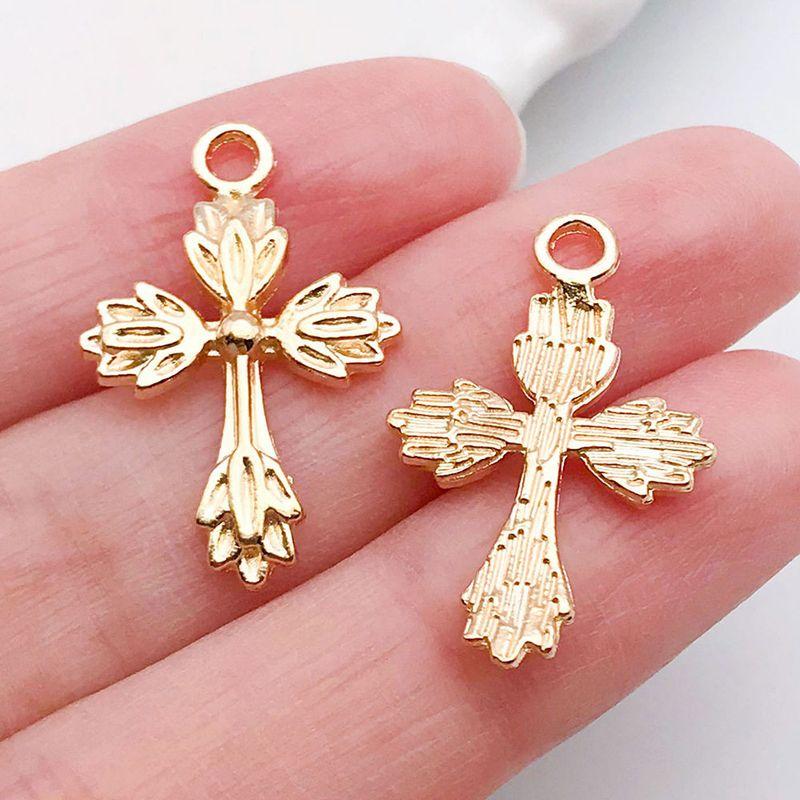 

Creative European and American Mixed 20 Retro KC Gold Love Cross Alloy Pendant DIY Bracelet Beaded Jewelry Accessories 20 Crosses 26X16Mm-1.2G-20339