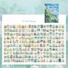 200 listů, materiál pro krajinu, papír, dekorace, deník, album, scrapbooking, materiál, pozadí, papír, odpadky, deníkové potřeby