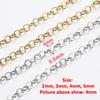 2Meters Gold Color Stainless Steel Polishing O-Ring Chain for Necklace DIY Jewelry Making Findings Materials Handmade Supplies
