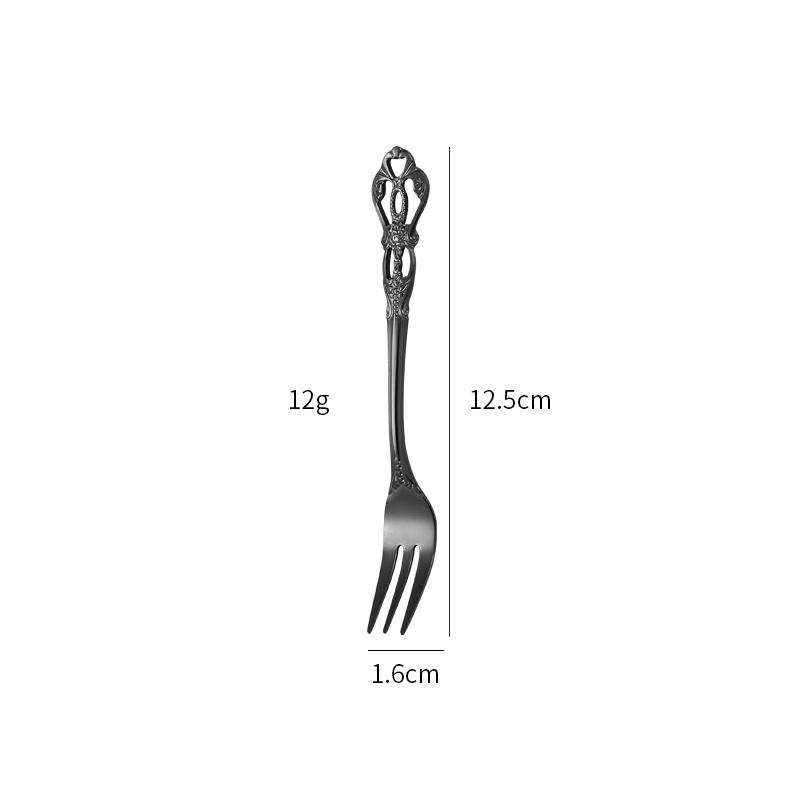 Elegant Stainless Steel Cutlery Set: Royal Court Embossed Steak Knife, Fork & Dessert Spoon for Western Cuisine