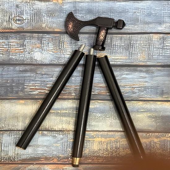 91,44 cm Wikinger Wanderstock Stöcke Holz Zweifach Einzigartiges Design Griff