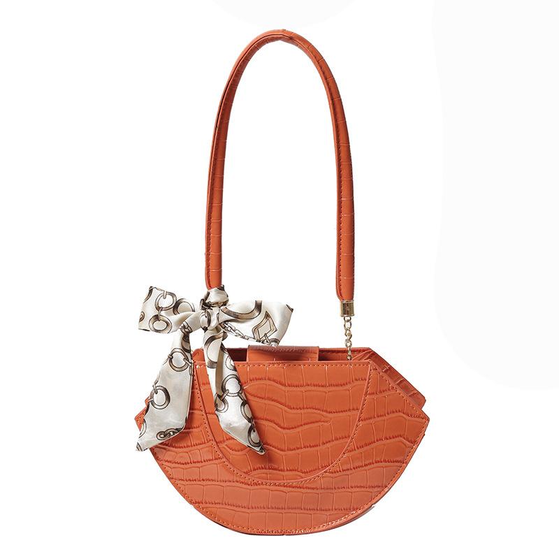 

Елітний нішевий дизайн із крокодилячим малюнком сумка-месенджер 2024 нова модна персоналізована шовкова хустка сумочка через плече помаранчевий