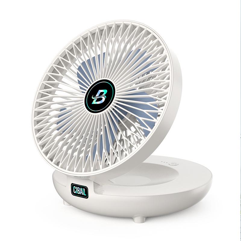 Xinbailu Punch-Free Folding Wall & Desk Fan: Portable, High Air Volume for Kitchen & Bathroom