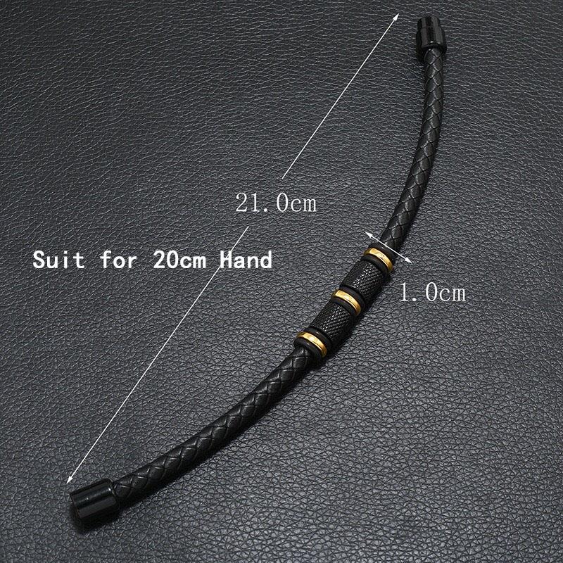 New In Men Genuine Leather Bracelet Novel Atrract Magentic Braclet Homme Punk Jewelry Accessories Bangle Cable Brazalete Gift