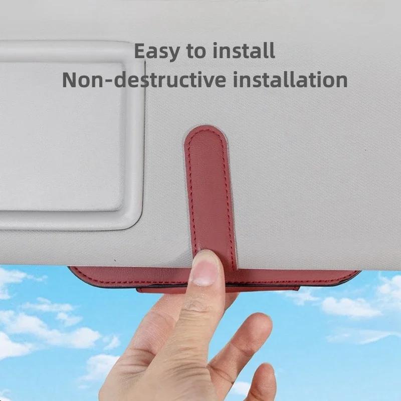 gzbf5 Car Sun Visor Glasses Case Organizer Car Interior Accessories for Mitsubishi Lancer ASX Outlander Pajero L200 Triton