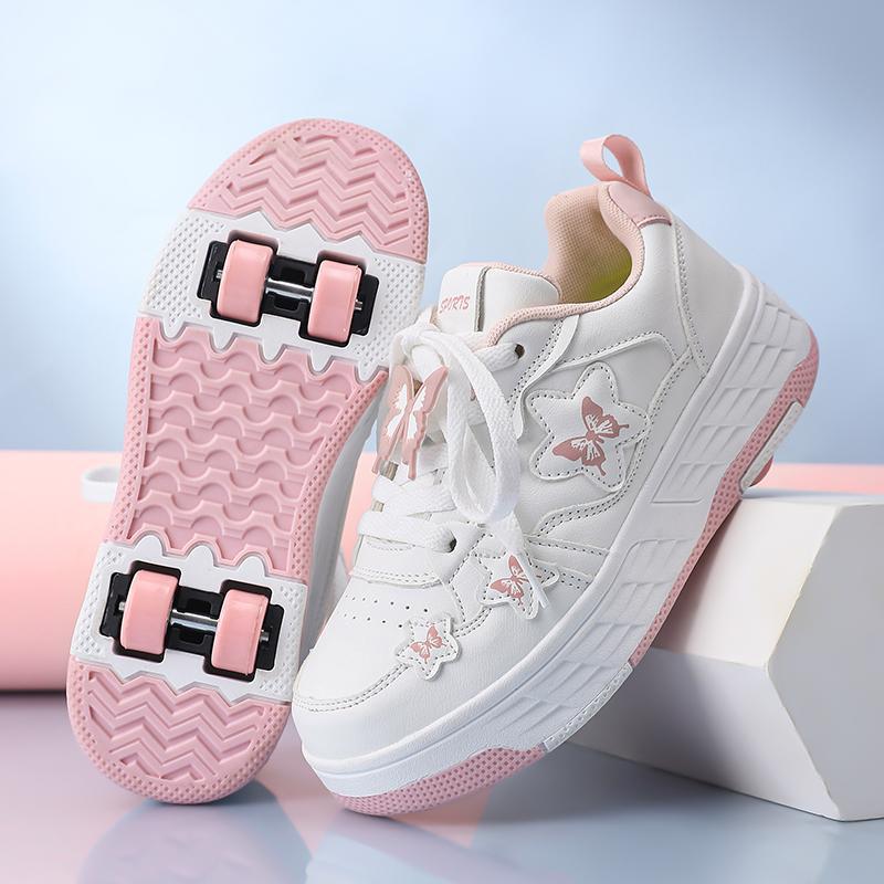 Runaway Shoes New Roller Skates Girls Four-Wheel Skates Boys Sports Shoes With Wheels Shoes Boys