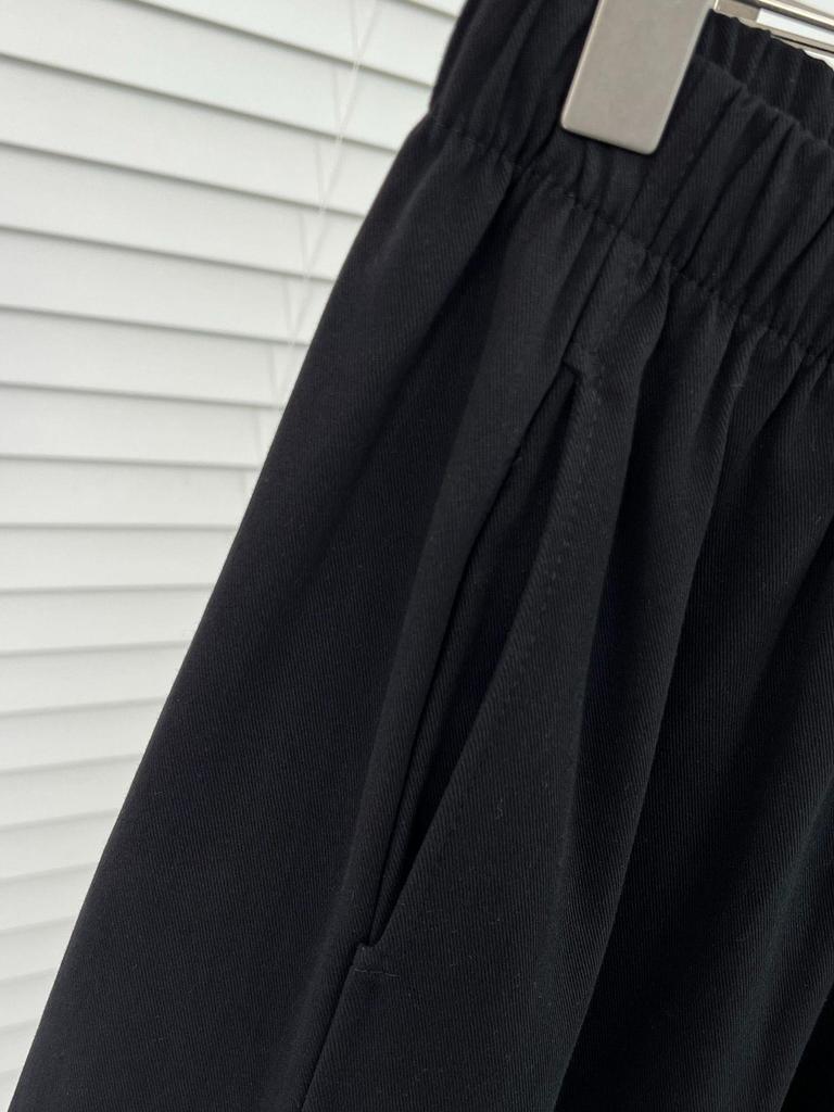 Plus Size Women's Spring Drawstring Elastic Waist Wide-Leg Casual Pants