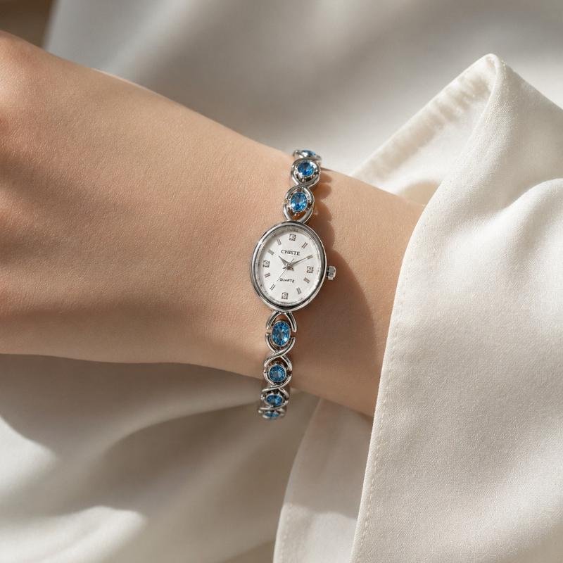 Minimalist Bracelet Watches for Women Fashion Casual Oval Dial Quartz Wristwatch Luxury Elegant Ladies Gift Clock Reloj de Mujer