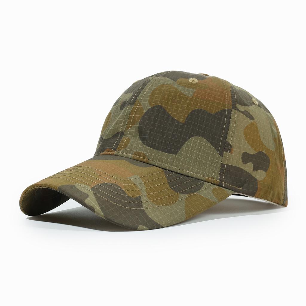 Unisex Camouflage Quick Dry Baseball Cap Outdoor Sun Protection Breathable Sports Adjustable Visor Hat for Men and Women