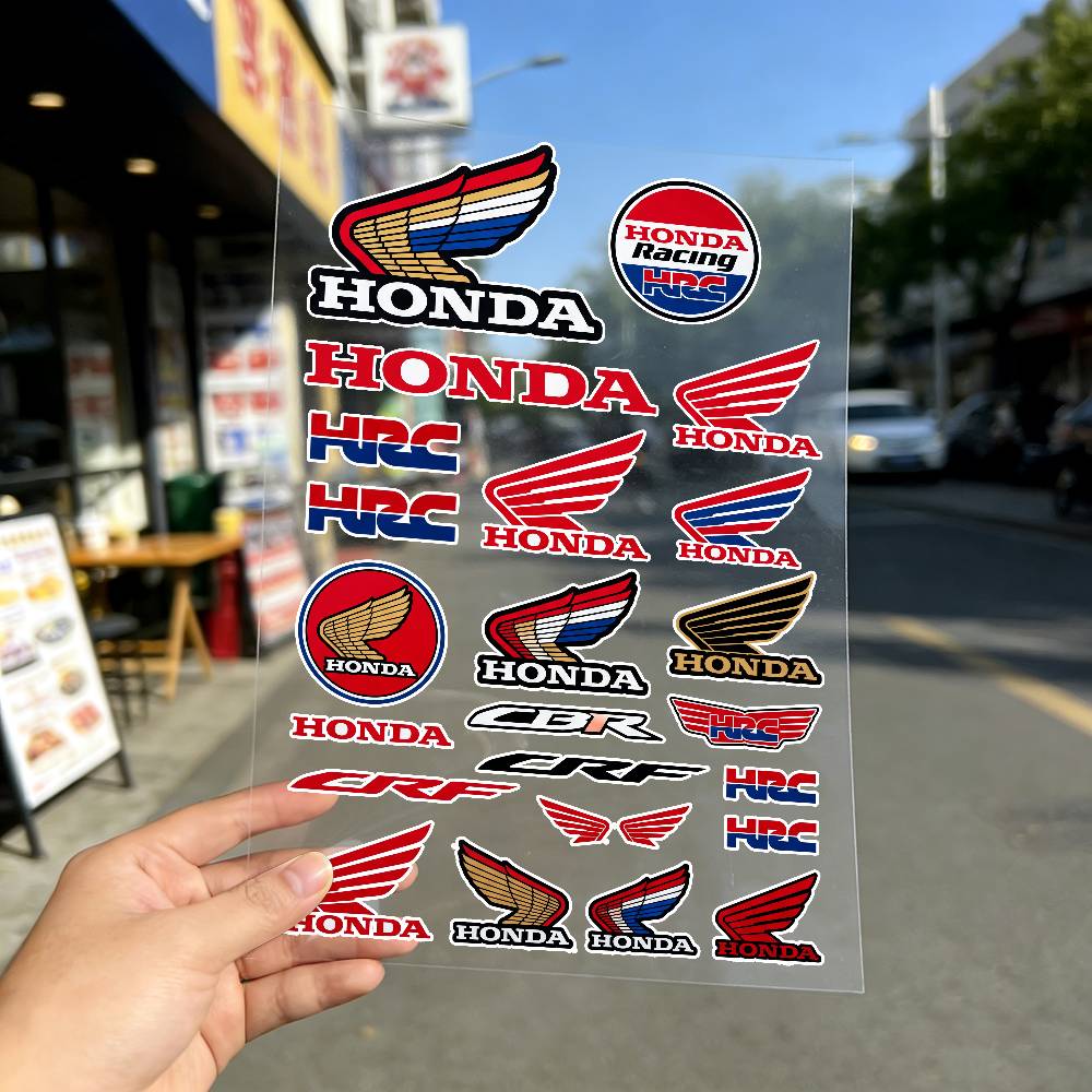 For Honda Waterproof Reflective Motorbike Stickers Easy Peel Removable Decals for Motorcycle Car