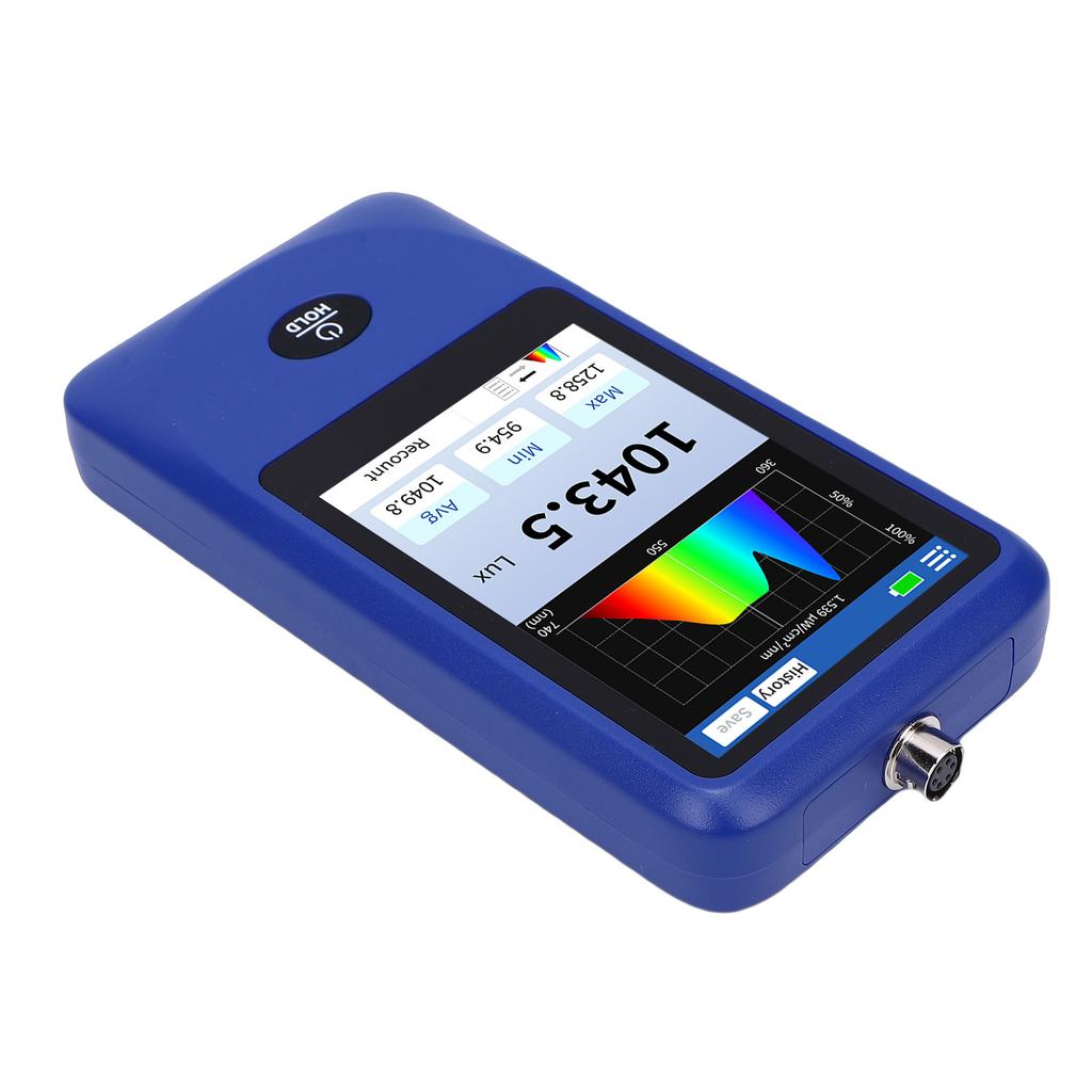 Contor Spectre Lumină Spectrometru Portabil Contor Iluminanță Spectrală Afișare Curbe Domeniu 1 Milion Lux Măsurare Culoare