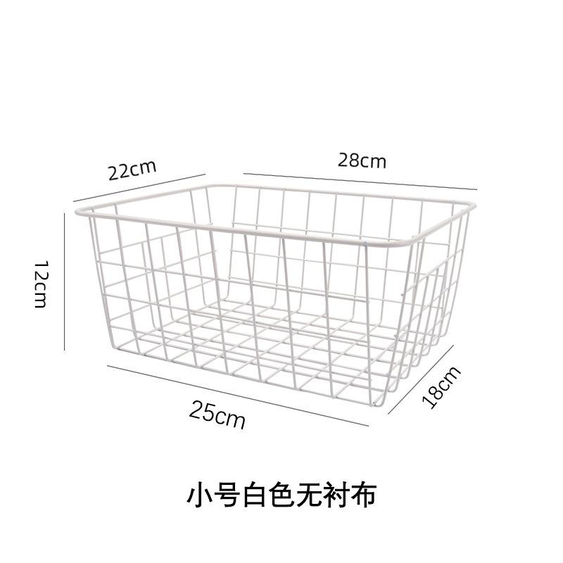 Direct supply Nordic rose gold storage basket, desktop snack wrought iron storage basket, multi-functional storage basket