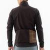 Kapelmuur Cycling Jacket for Windproof and River Size S Fall/Winter (0°C-10°C), Water-Resistant, Check, Brown,