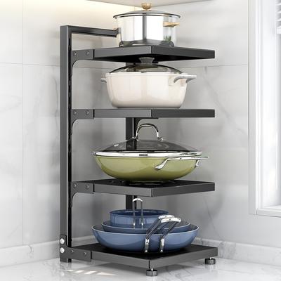 1pc Multi-Layer Pot Storage Rack Adjustable Under Sink Pan Holders Kitchen Accessories Organizer Shelves Household Cabinet Racks