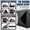 Portable Ice Shelter, 3-4 Person Pop-Up Ice Fishing Tent, 43 Square Feet Fishable Area, Ice Shanty for Winter Fishing, Waterproof Oxford Ice Cube with