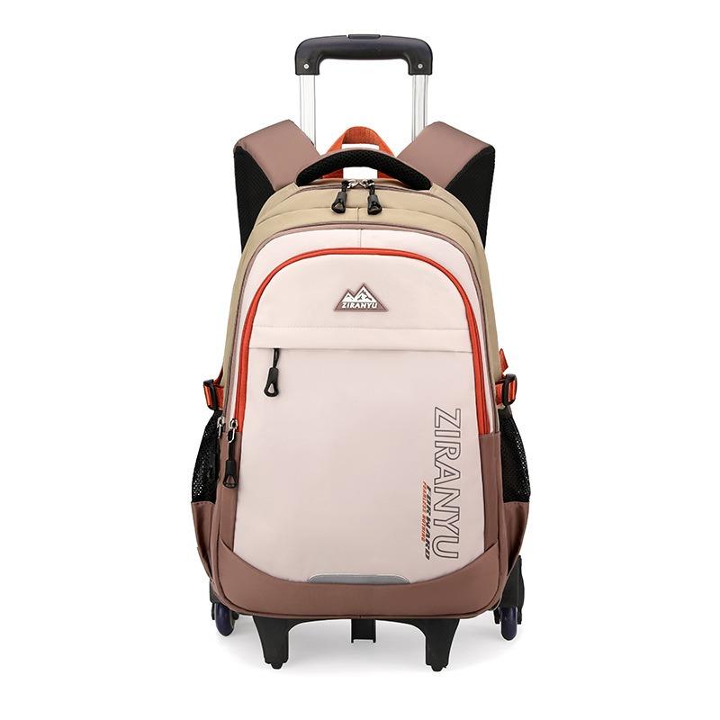 Junior High School Student Trolley Backpack Simple High Quality Ins Campus Rolling Backpack