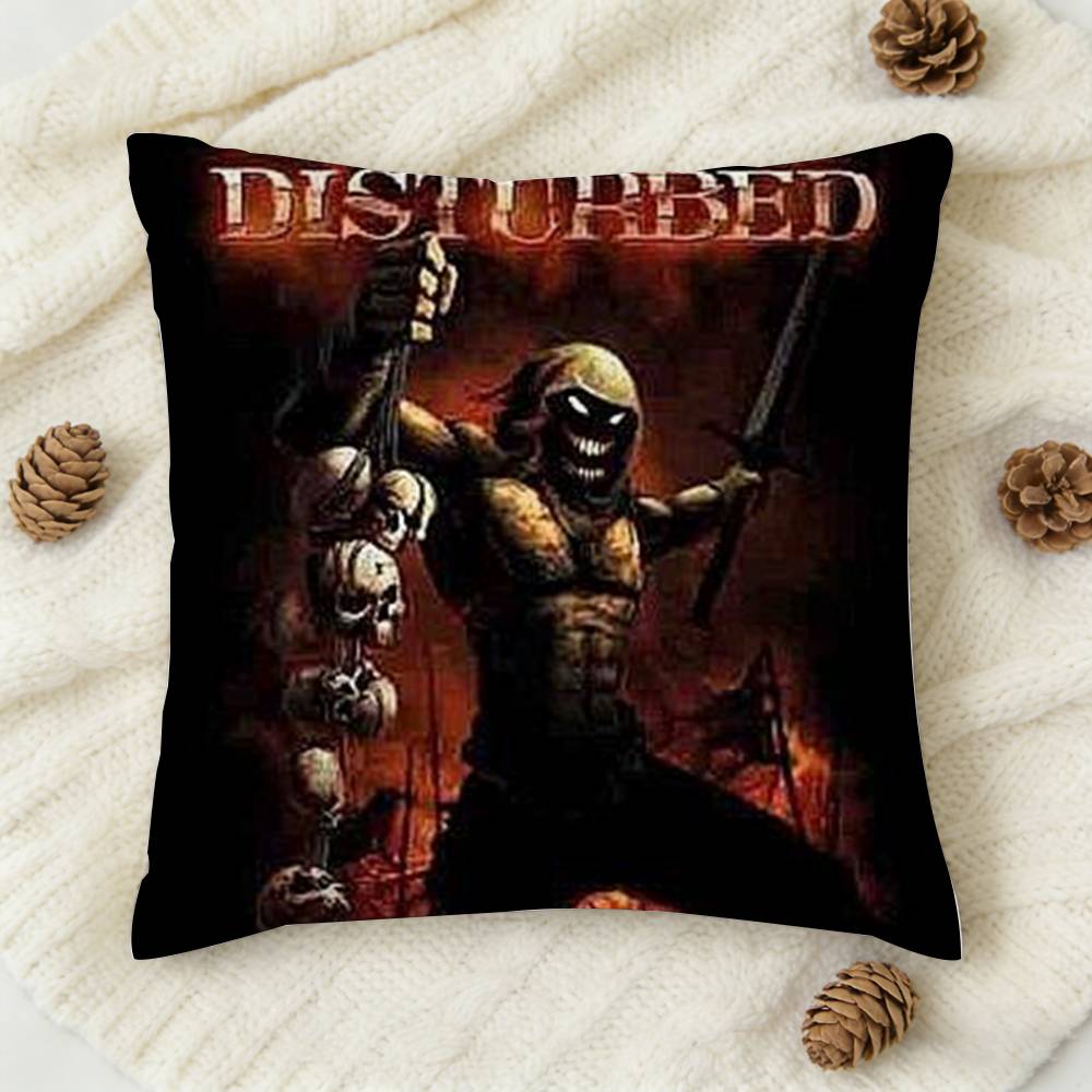 Disturbed The Sickness Doublesided Printed Square Decorative Cushion Cover for Sofa Living Room Home Decor