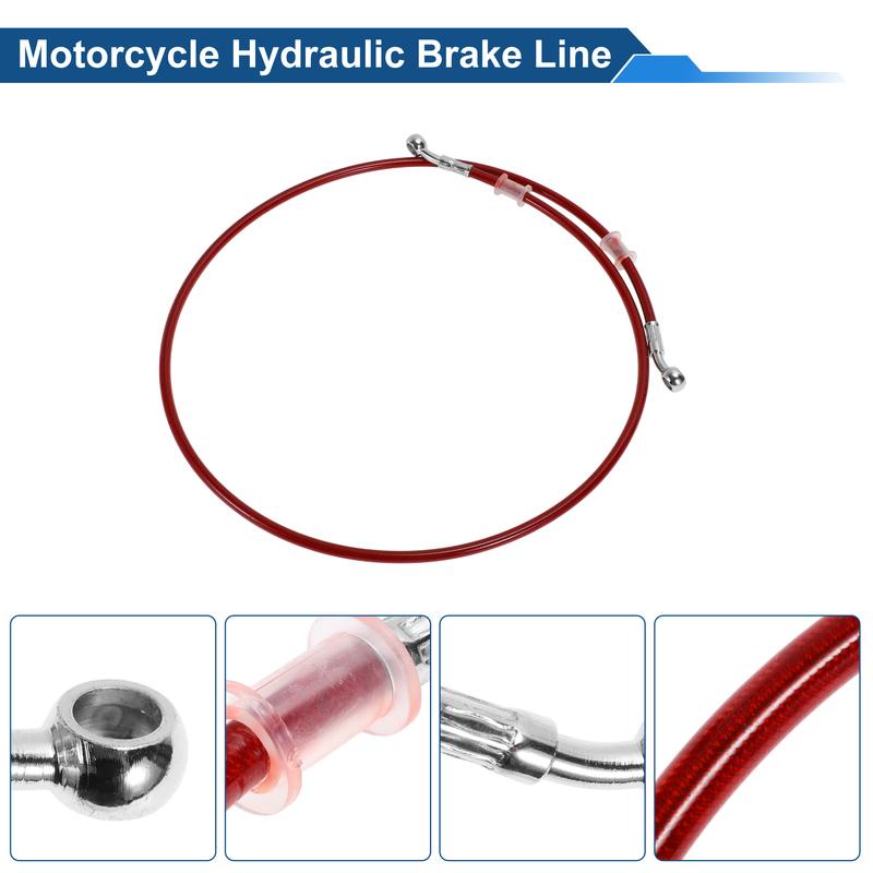 UXCELL 130cm Motorcycle Brake Clutch Oil Hose Line Red