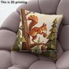 Geometric Squirrel Pine Forest Throw Pillow Covers Pattern Cushion Cover Suitable For Sofa Bedroom Car Pillow Cover