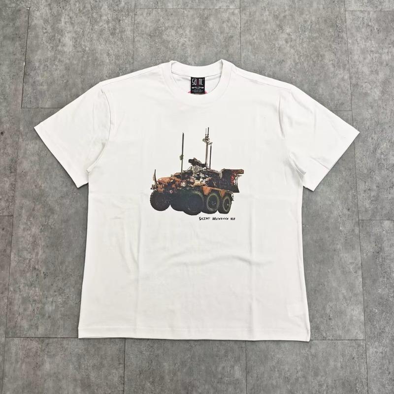 

Yao Fashion Saint OF Michael 25SS Vintage Oversize Casual Tee Loose Graphics Print Tops Unisex Clothing Y2k High Street T Shirt S