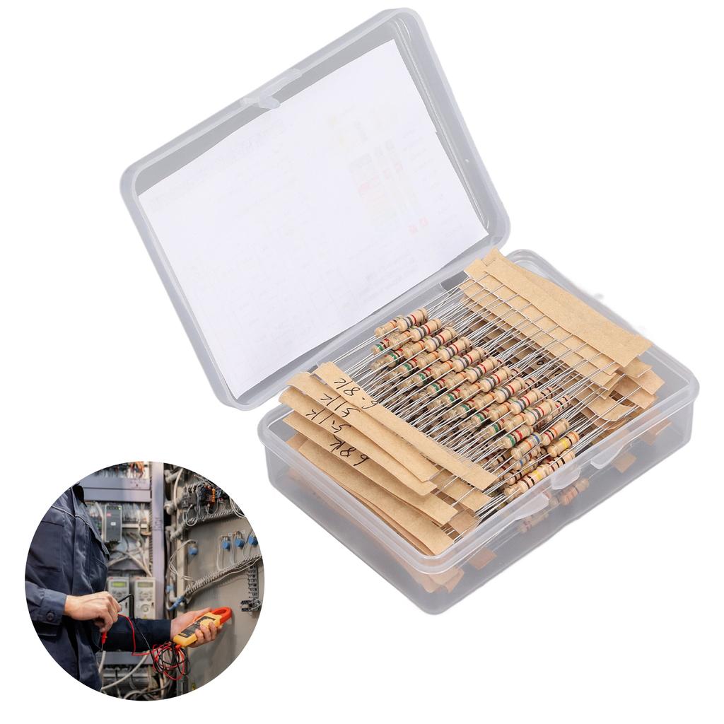 300 bucăți sortiment de rezistențe cu peliculă de carbon 1/2W 5% toleranță 10R până la 1M rezistență electronică pentru industrie