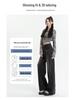 Women's Black Wide Leg Jeans for Pear-Shaped, High Waist Slimming Loose Straight Leg, Floor-Length Trousers for Spring and Autumn.