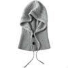 Balaclava Ski Face Cover, Pure Cashmere, Winter Women Light Gray