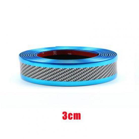 VÂNZARE Fibră de carbon Bandă de turnare din cauciuc Moale Negru Trim Bandă pentru bara de protecție DIY Protector pentru prag Protecție pentru margini Autocolante pentru mașină