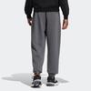 Adidas Alphabet Logo Print Loose Fleece-Lined Knit Sweatpants Men Bottoms Dark-Grey IB2741