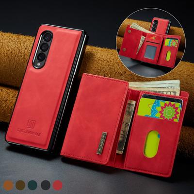 Precise Cutout Strong Protection Leather Case For Samsung Galaxy Z Fold 4 5g Fold4 Fold3 Fold 3 Zfold4 Card Slot Wallet Cover