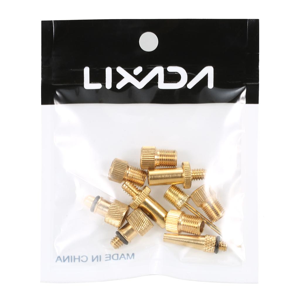 Bike Valve Adapter Set Bike Tire Valve Converter Kit Presta to Dunlop Schrader to Presta Valve Adapter Nozzle Needle Kit