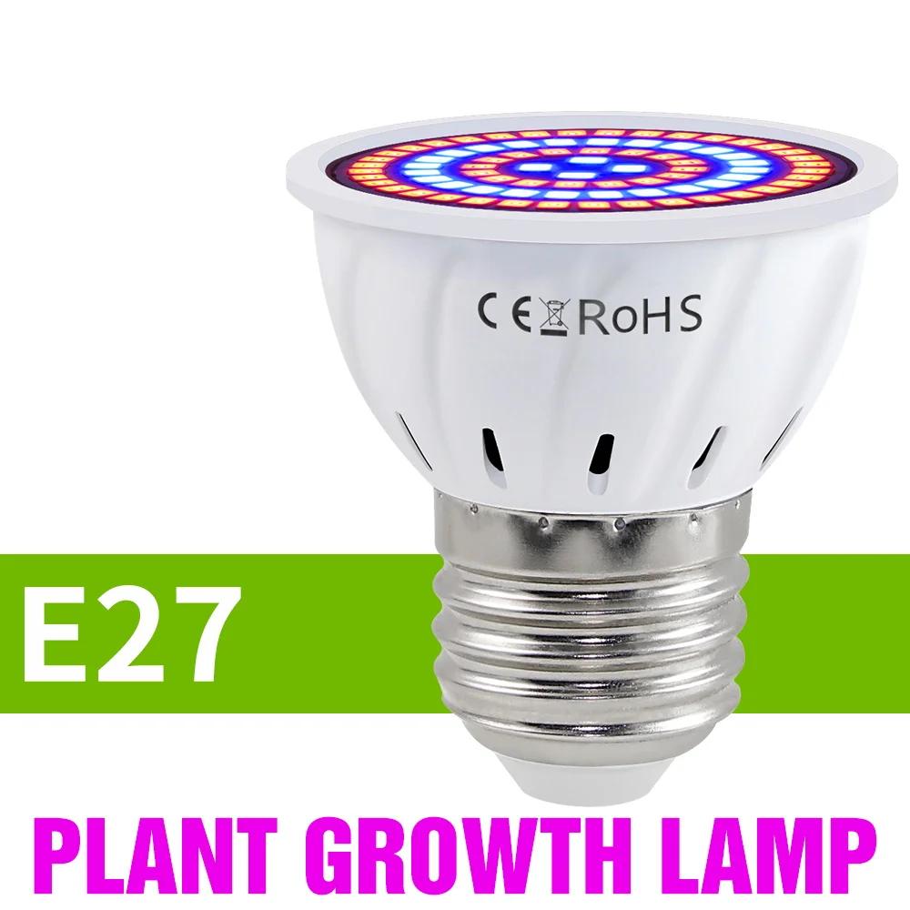 E27 LED Plant Grow Lights GU10 220v Full Spectrum Indoor Hydroponics Flower Seeds Promote Growth Vegetables Cultivation LampE14