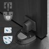 Fogman Door Stopper, Indoor/Entrance Door Stop, Strong, Aftermarket Locking Function, Stick-On, Safety (Black)